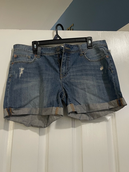 Aeropostale Pants - Aeropostale Blue Rolled Cuff Distressed Denim Shorts